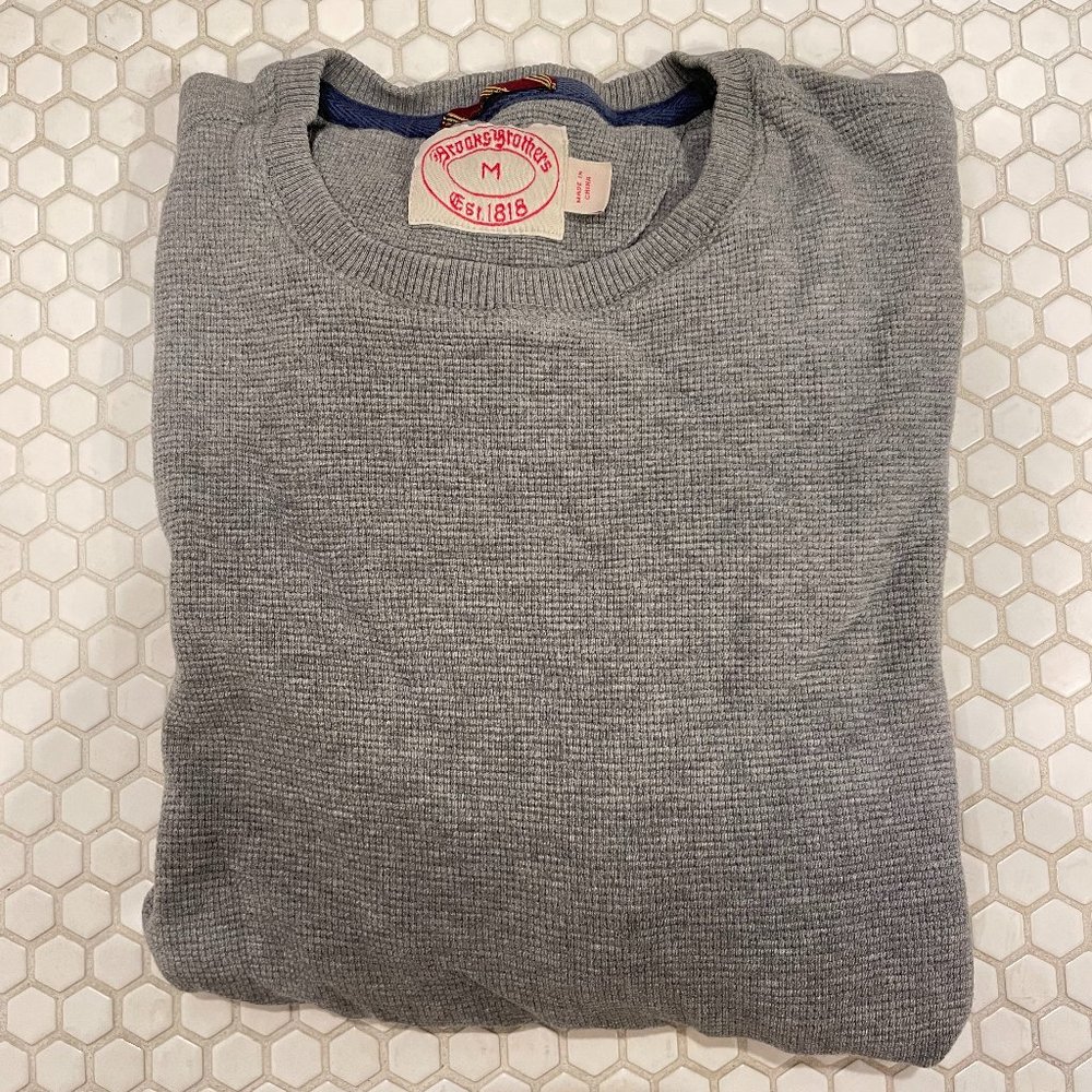 Brooks Brother Gray Crew Neck Sweater